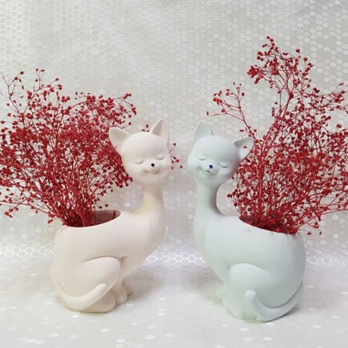수제몰드 - 꽃고양이 (선택) (3D)